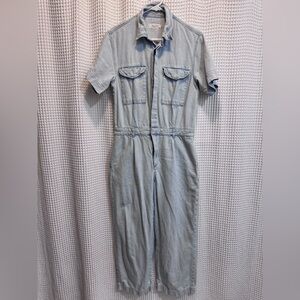 rag & bone Light Wash Denim Jumpsuit